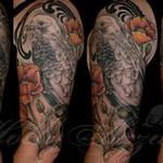 Tattoos - Hawk and poppies spread - 115560